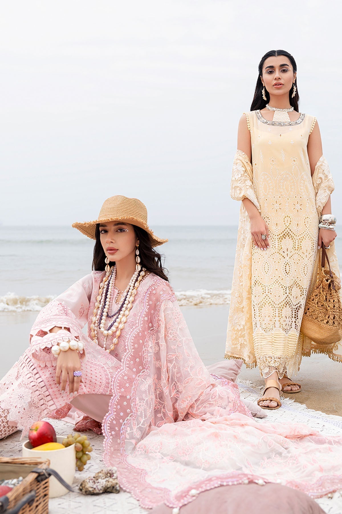Nureh Tere Sang Embroidered Swiss Lawn 3Pcs - Jotey