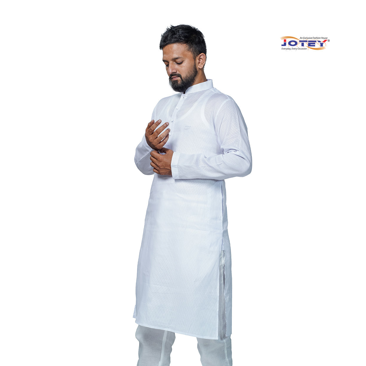 Pin Checks Cotton Panjabi - Jotey
