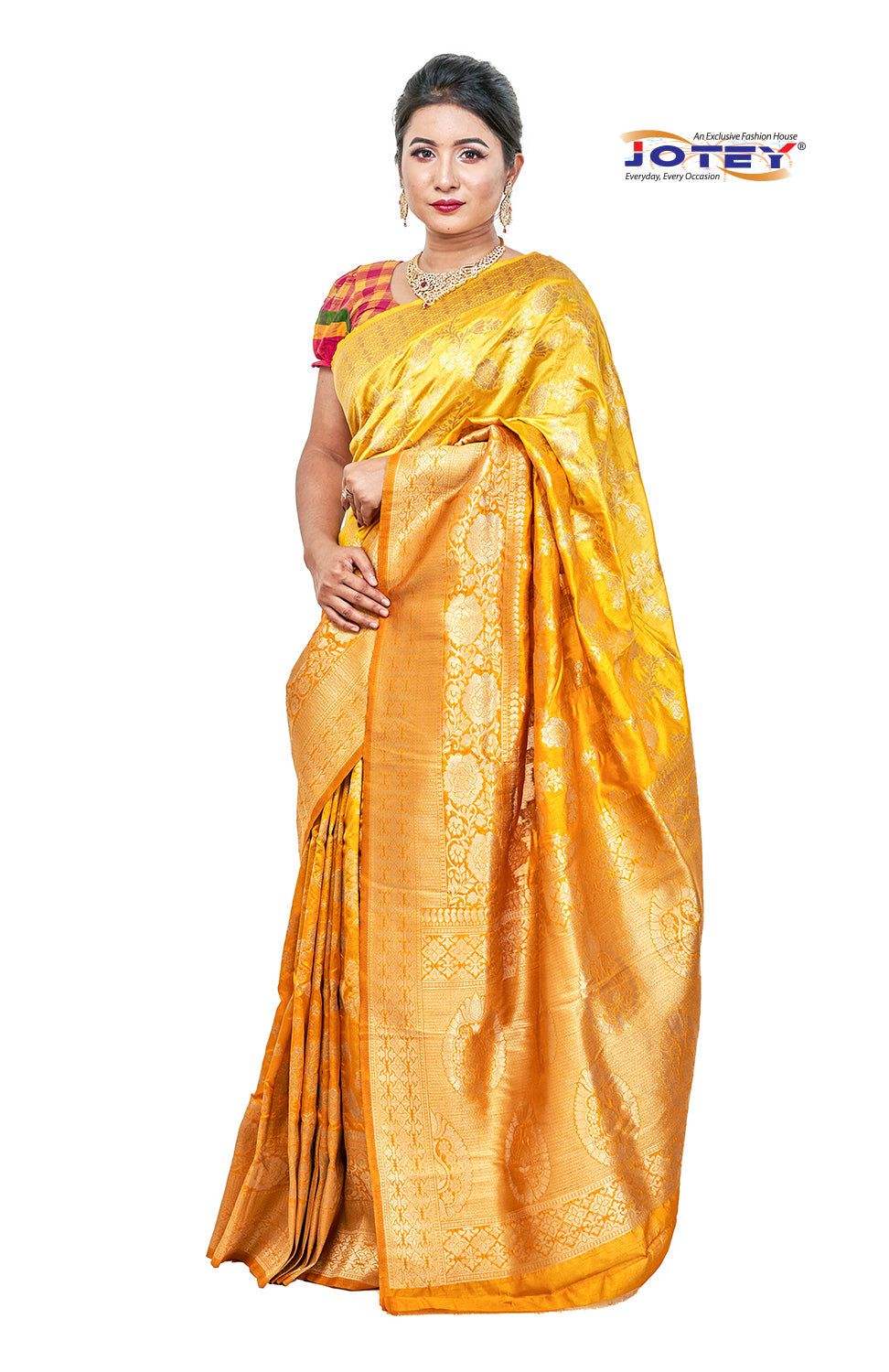 Pure Katan Silk Saree Jotey
