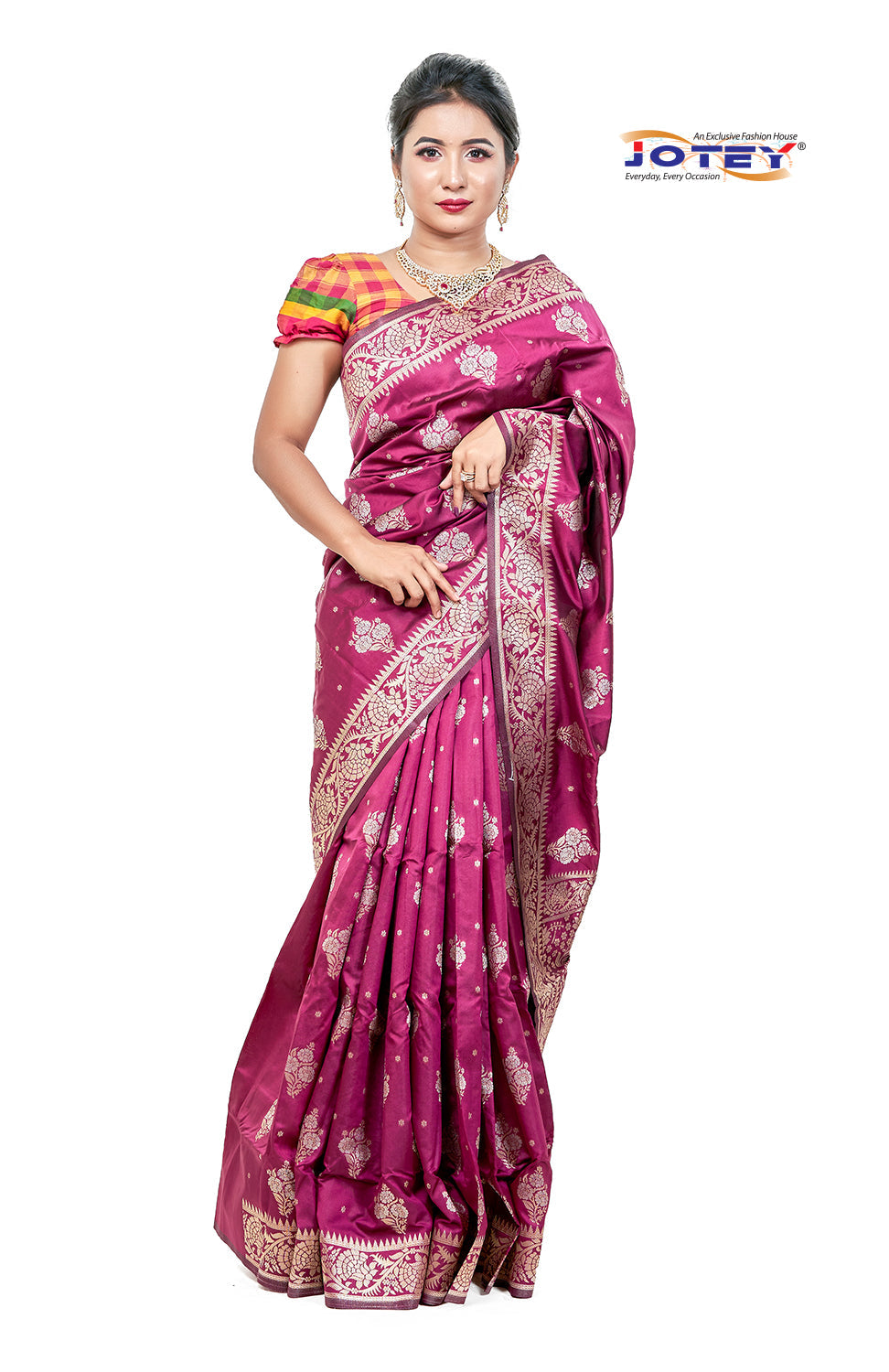 Pure Katan Silk Saree - Jotey