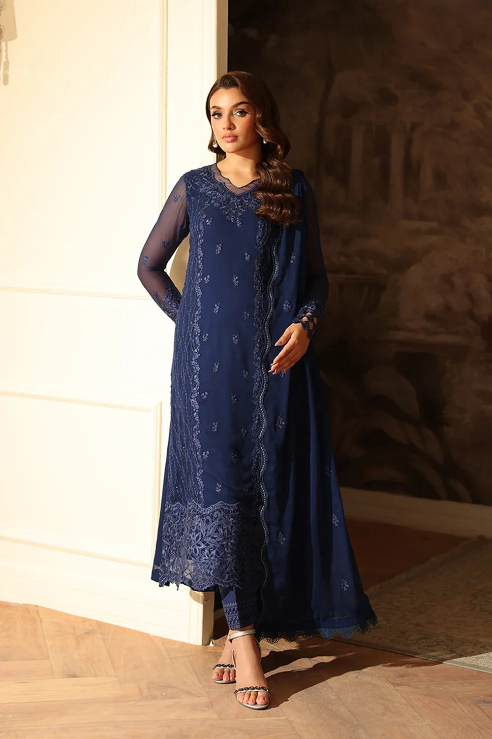 Azure Ensembles Festive'25 Chiffon Unstitched Three Piece