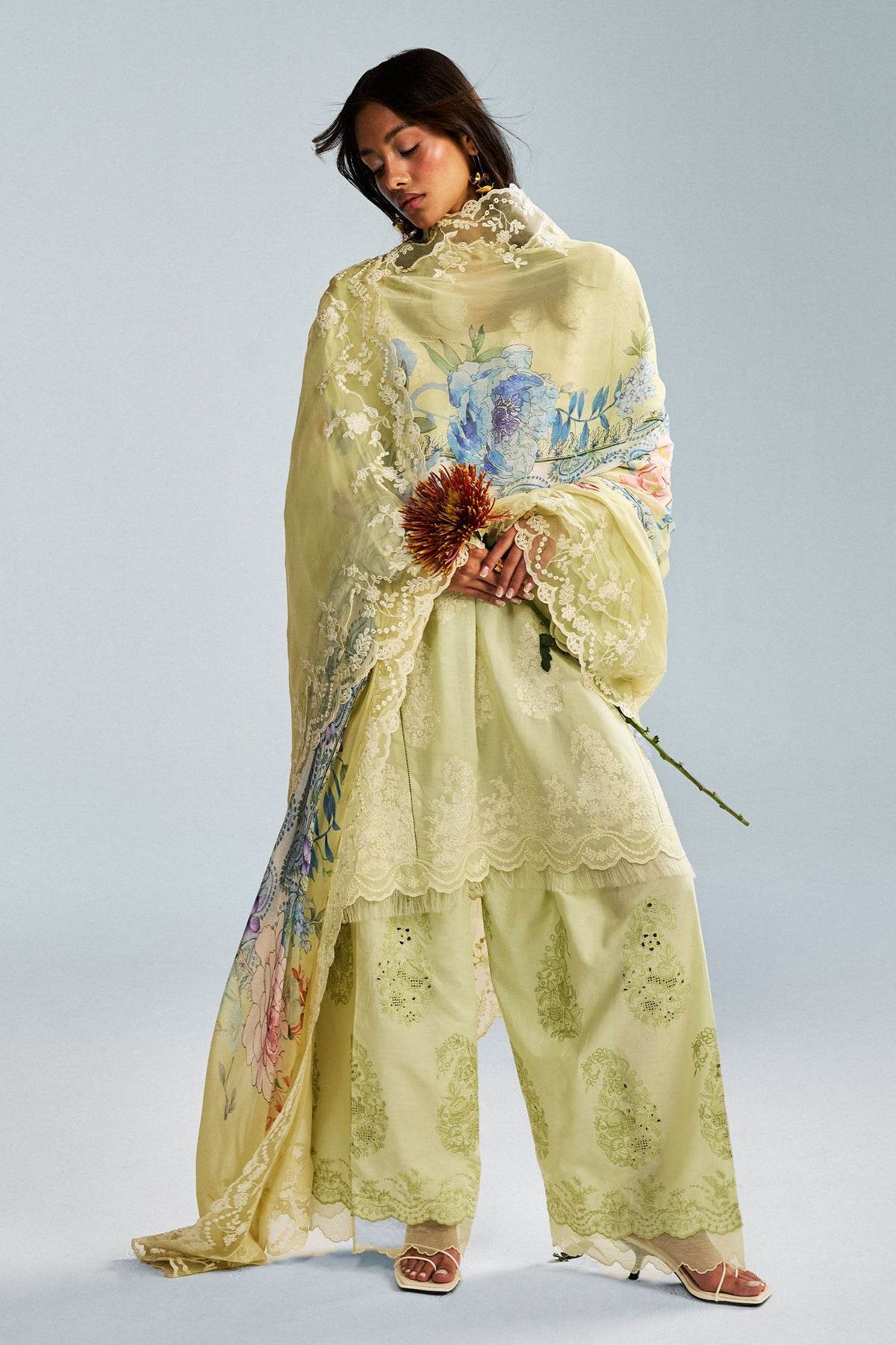 Zara Shahjahan Satori Embroidered Luxury Lawn Unstitched 3pcs - Jotey