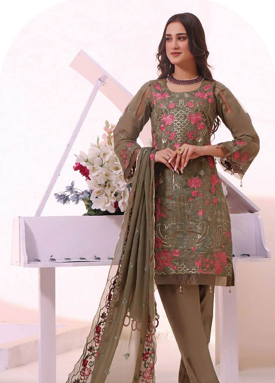Rida Luxury Fancy Embroidered Unstitched 3pcs – Jotey