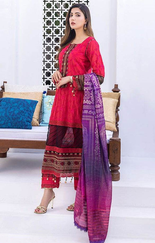 Rungkari By Mahiymaan Unstitched 3Pcs - Jotey