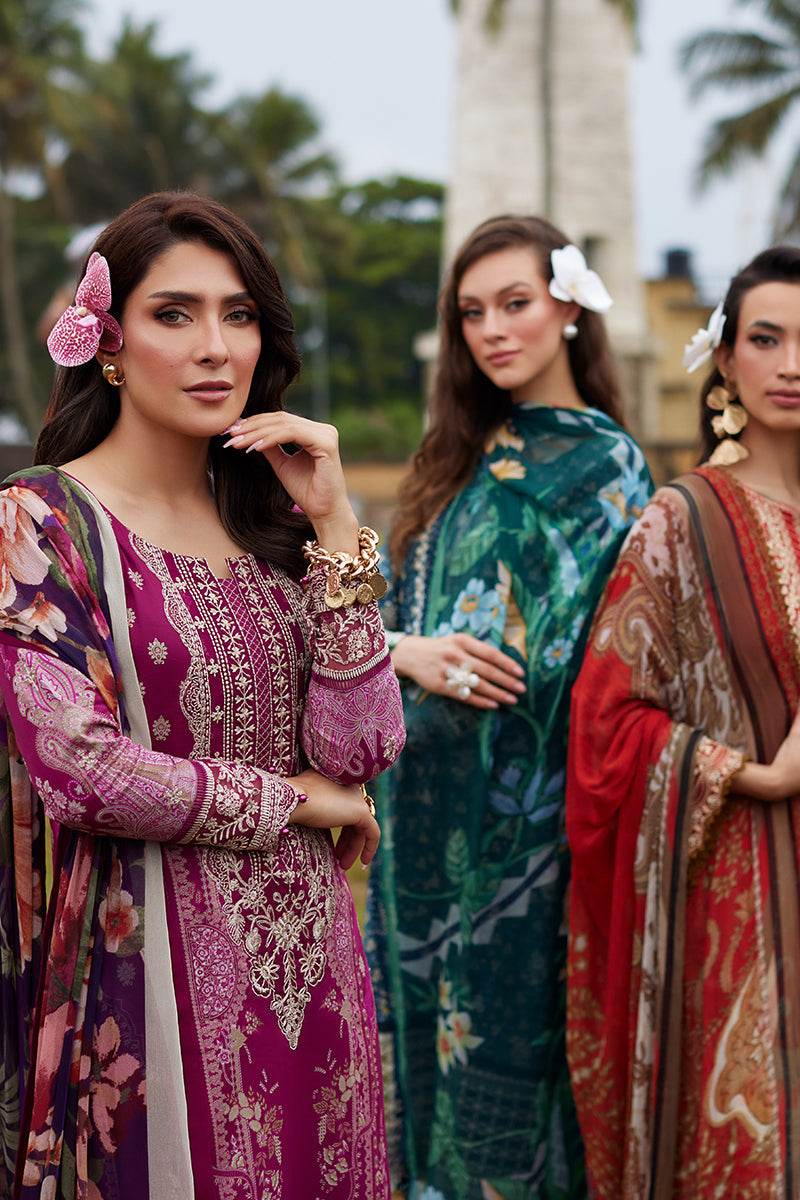 Gulaal Saffira Lawn Vol-01 Unstitched 3pcs - Jotey