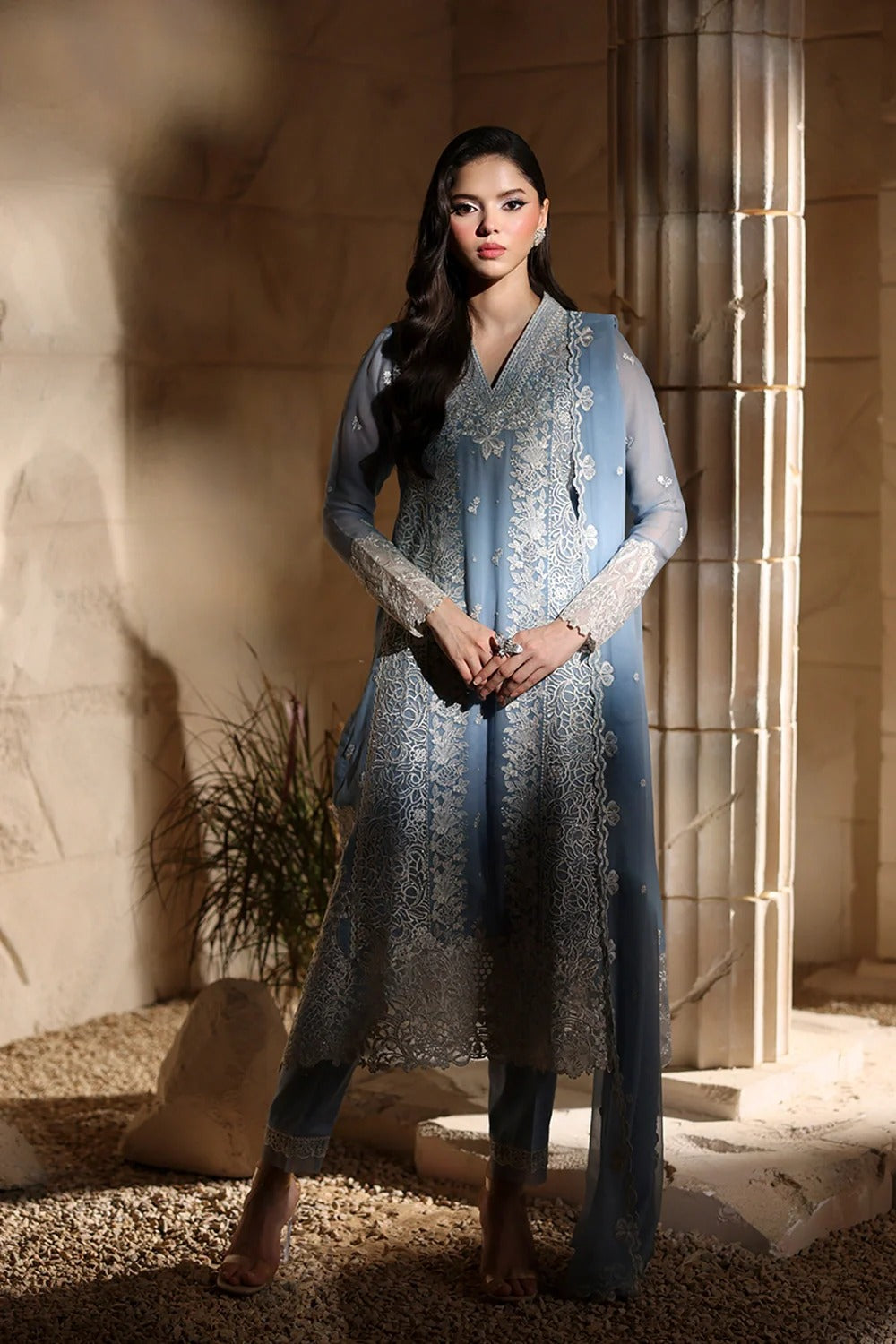Azure Luxe 2025 Embroidered Chiffon Unstitched 3 Piece