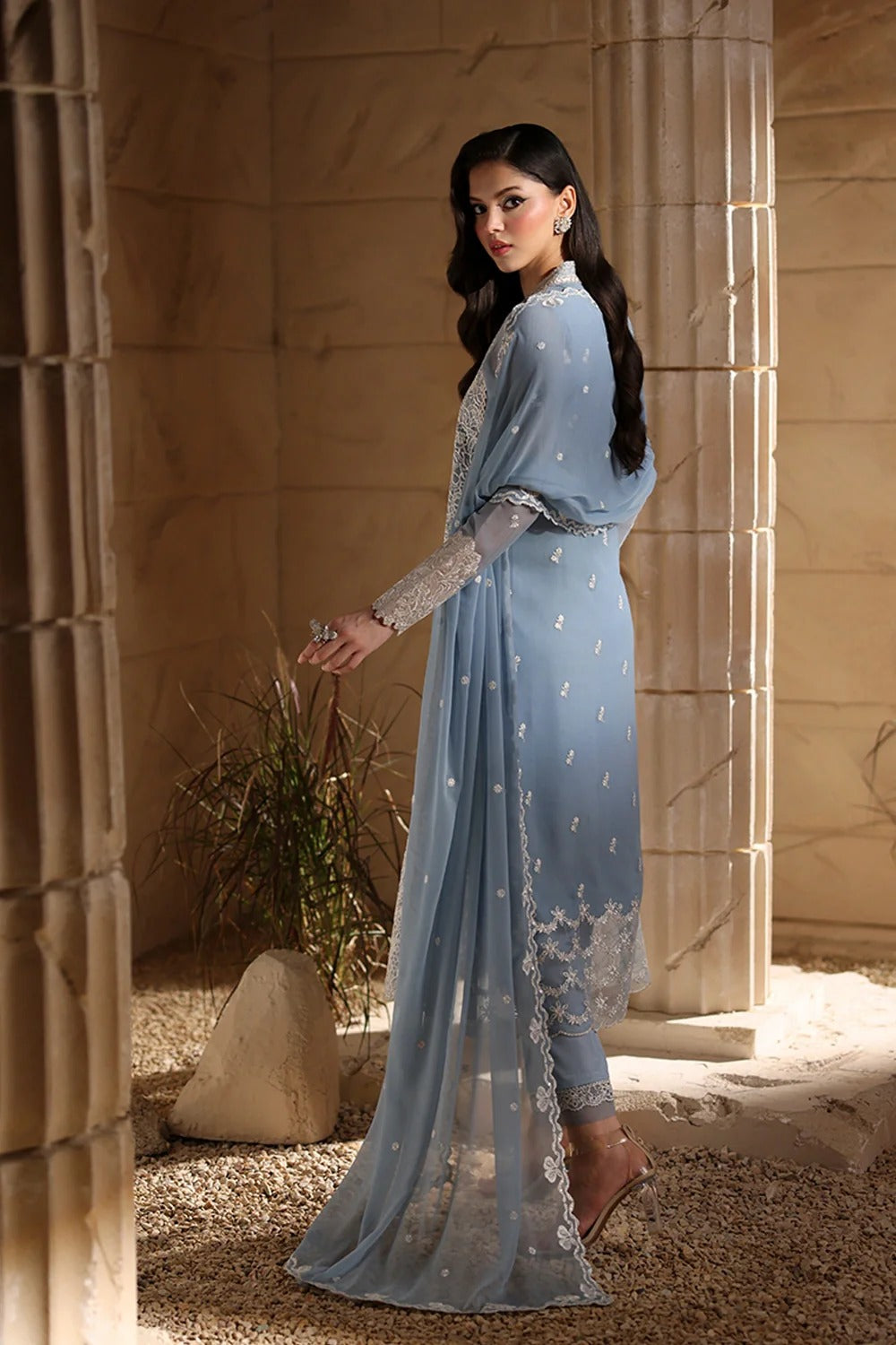 Azure Luxe 2025 Embroidered Chiffon Unstitched 3 Piece