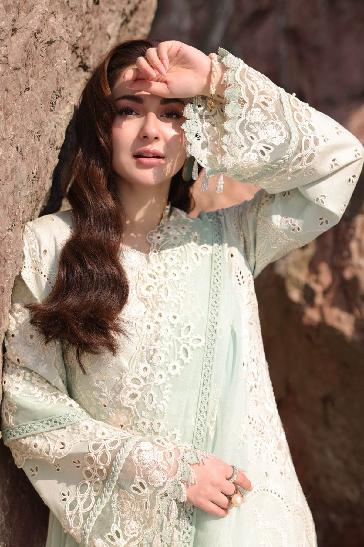 Hania By Imrozia Embroidered Luxury Lawn Unstitched 3pcs - Jotey