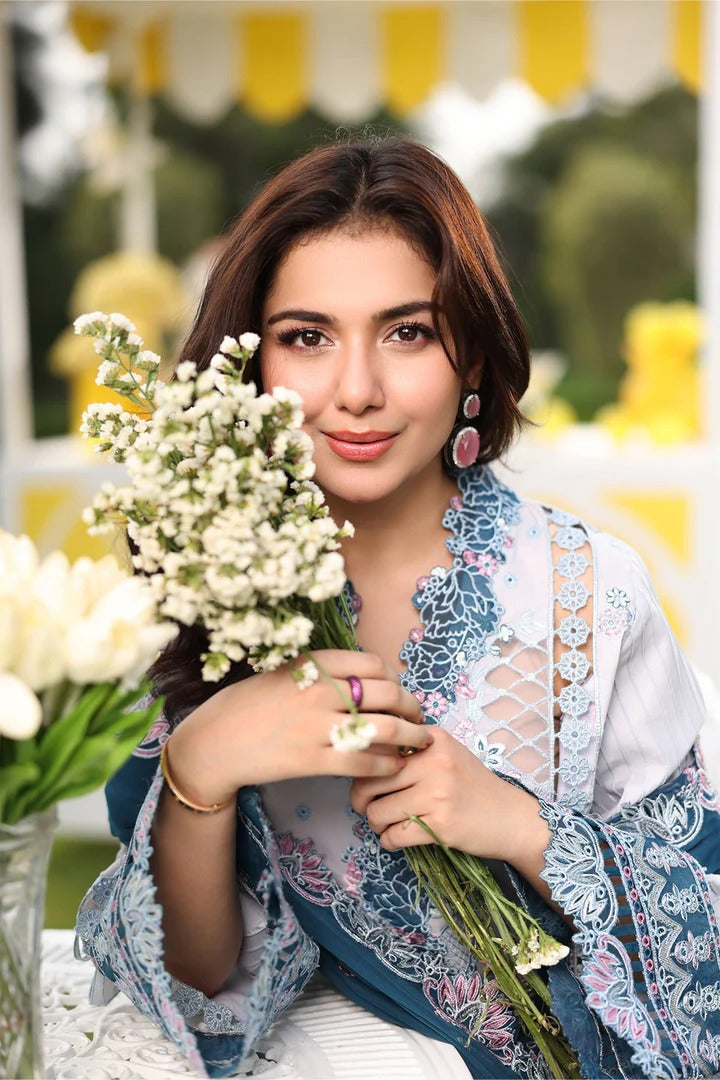 Hayam By Imrozia Embroidered Luxury Lawn Unstitched 3pcs