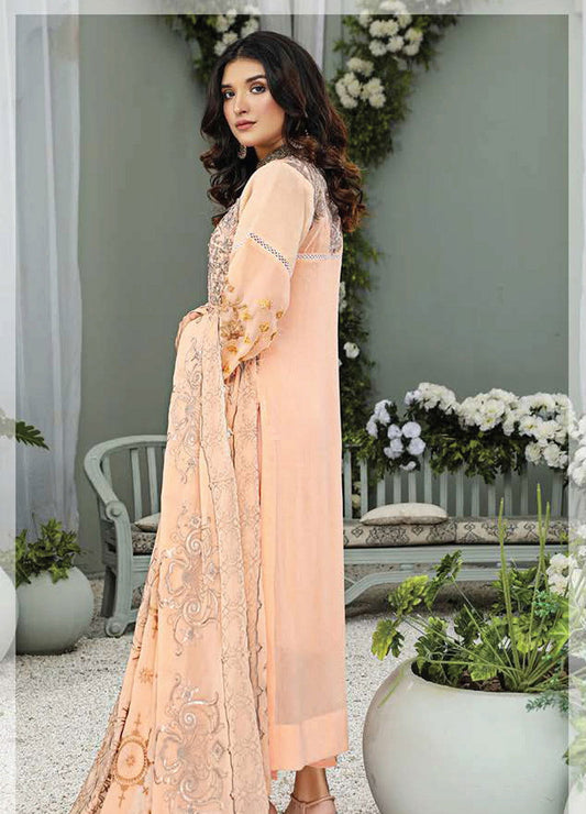 Sara Mehboob Semi Stitched 3pcs - Jotey