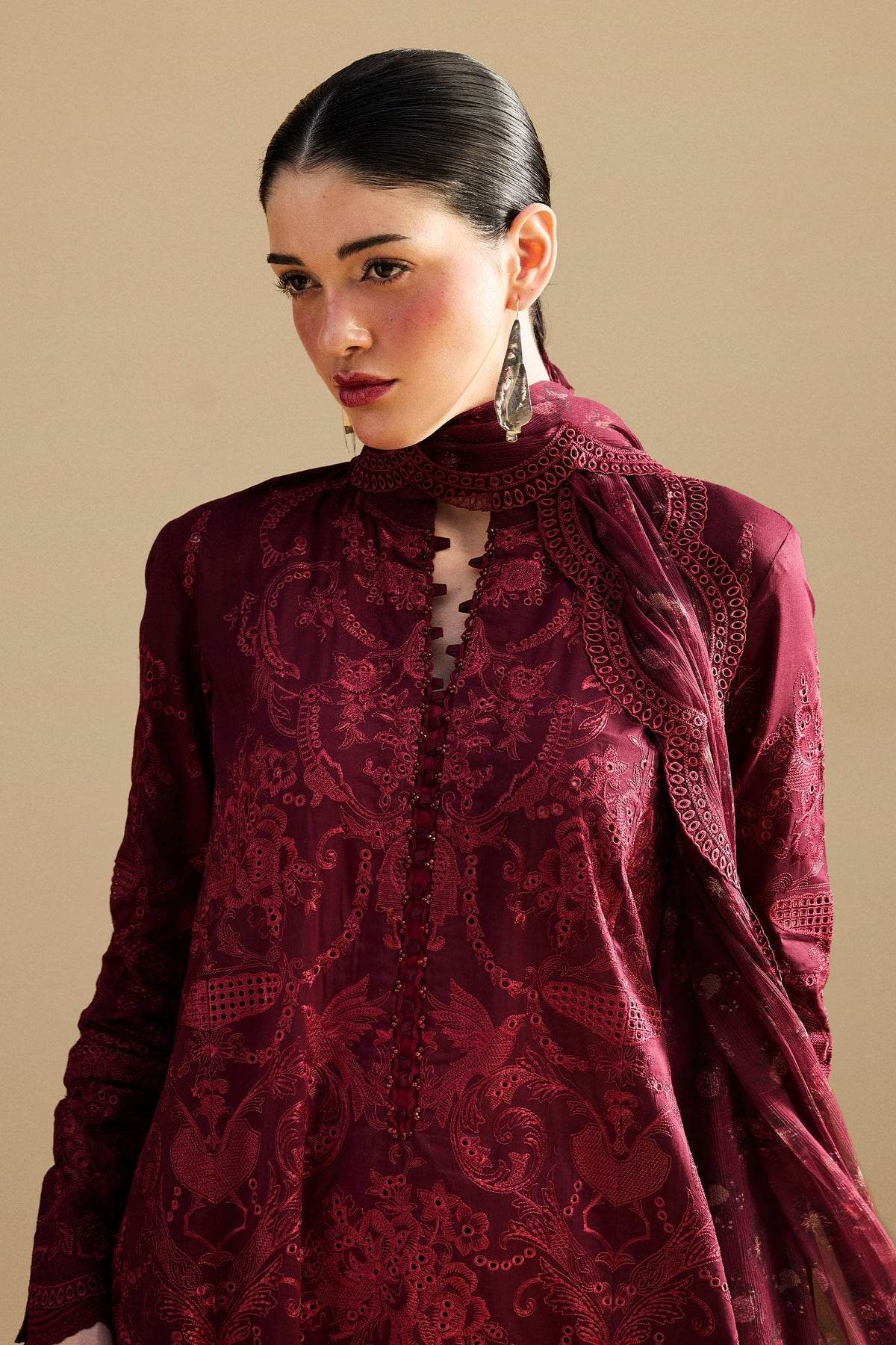 Zara Shahjahan Satori Embroidered Luxury Lawn Unstitched 3pcs - Jotey