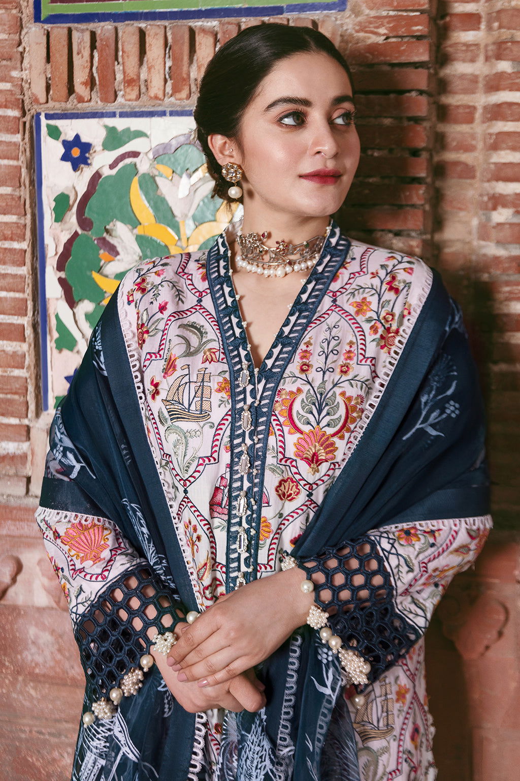 Shabnami By Afrozeh Embroidered Lawn 3Pcs - Jotey