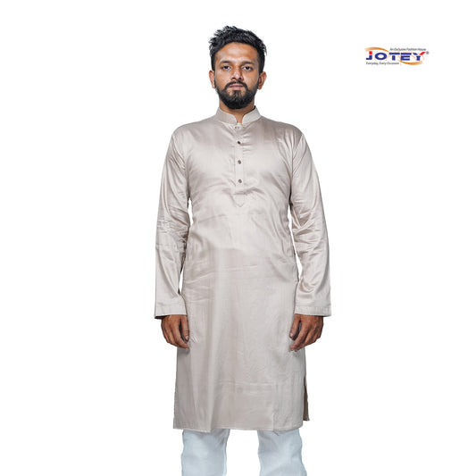 Solid Cotton Panjabi - Jotey