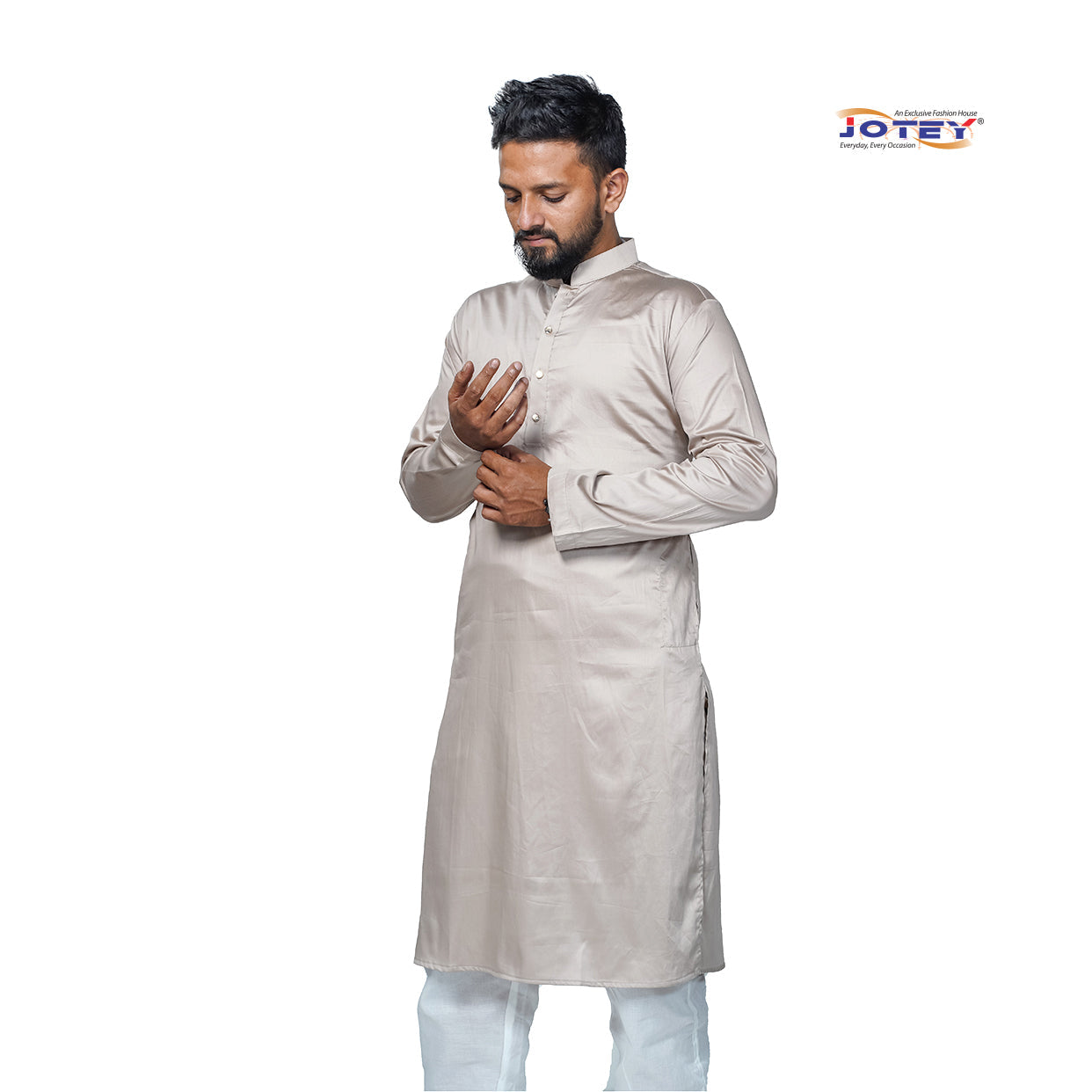 Solid Cotton Panjabi - Jotey
