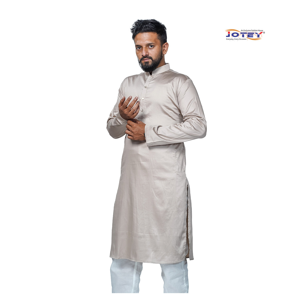 Solid Cotton Panjabi - Jotey