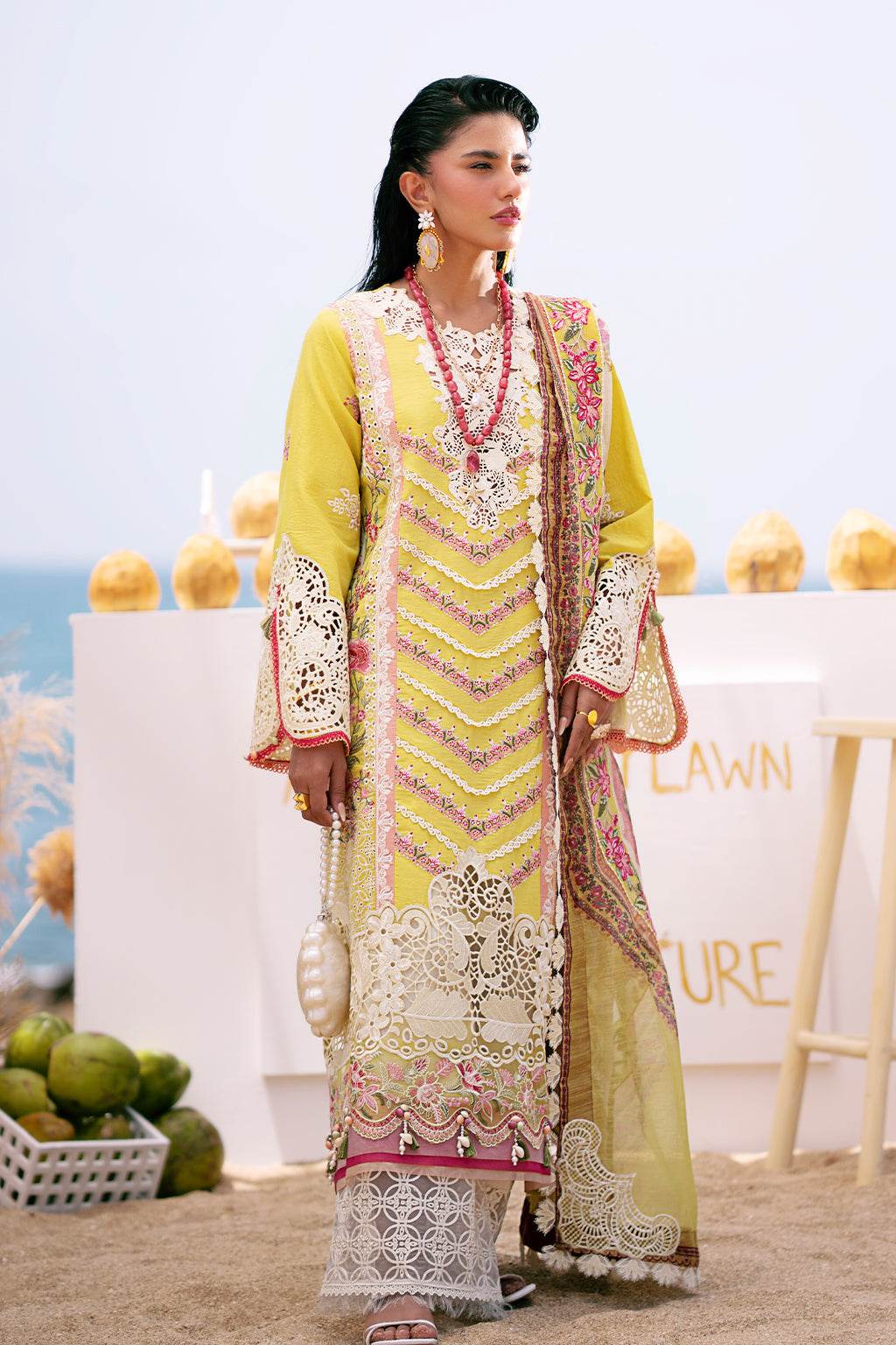 AJR Dastan Embroidered Luxury Lawn Unstitched 3pcs - Jotey
