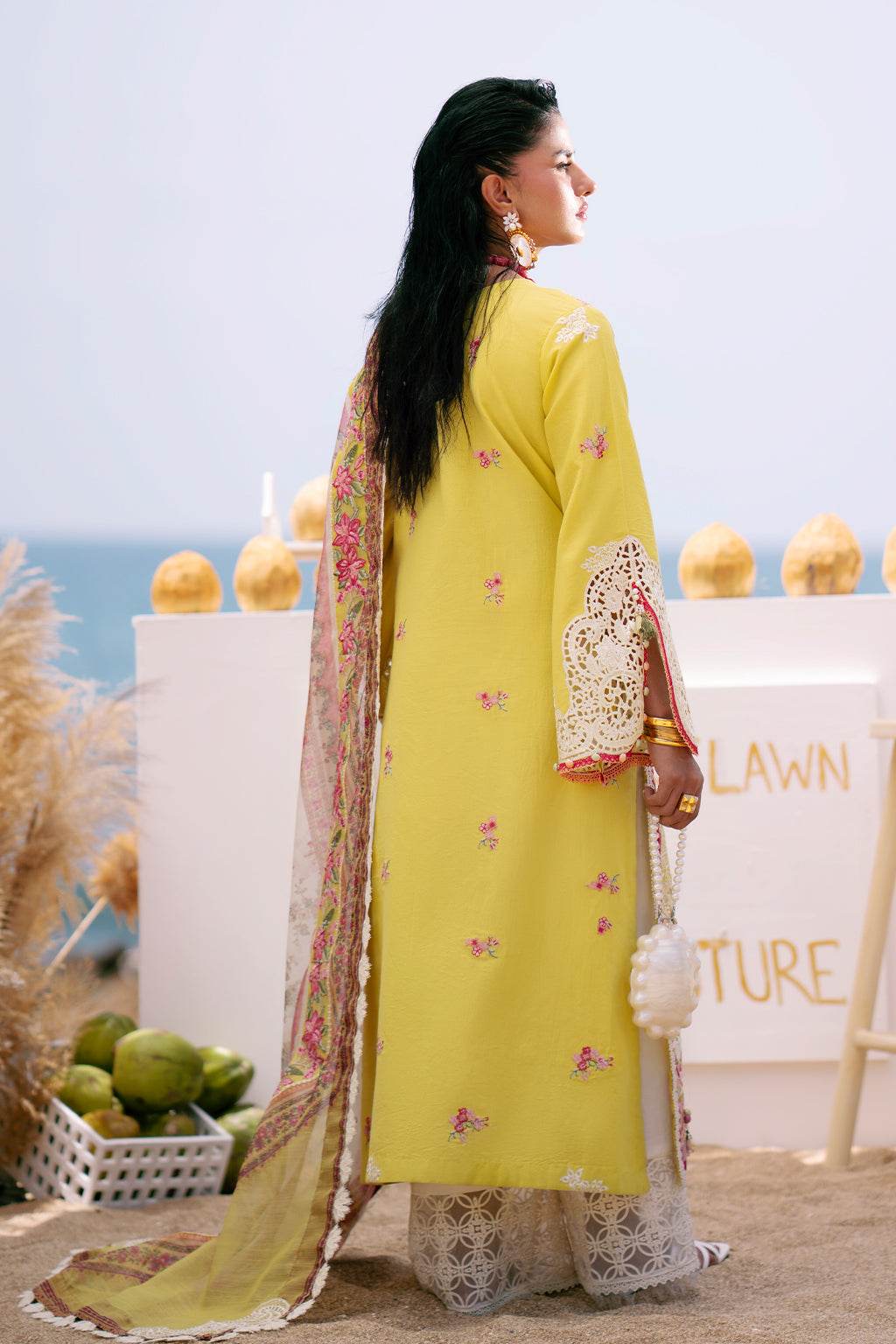 AJR Dastan Embroidered Luxury Lawn Unstitched 3pcs - Jotey