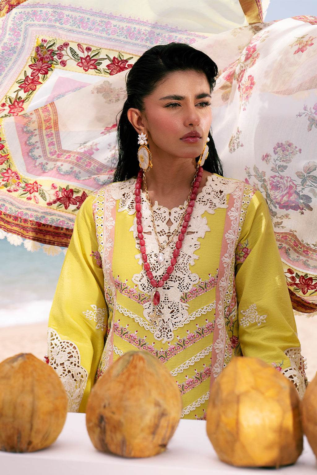 AJR Dastan Embroidered Luxury Lawn Unstitched 3pcs - Jotey