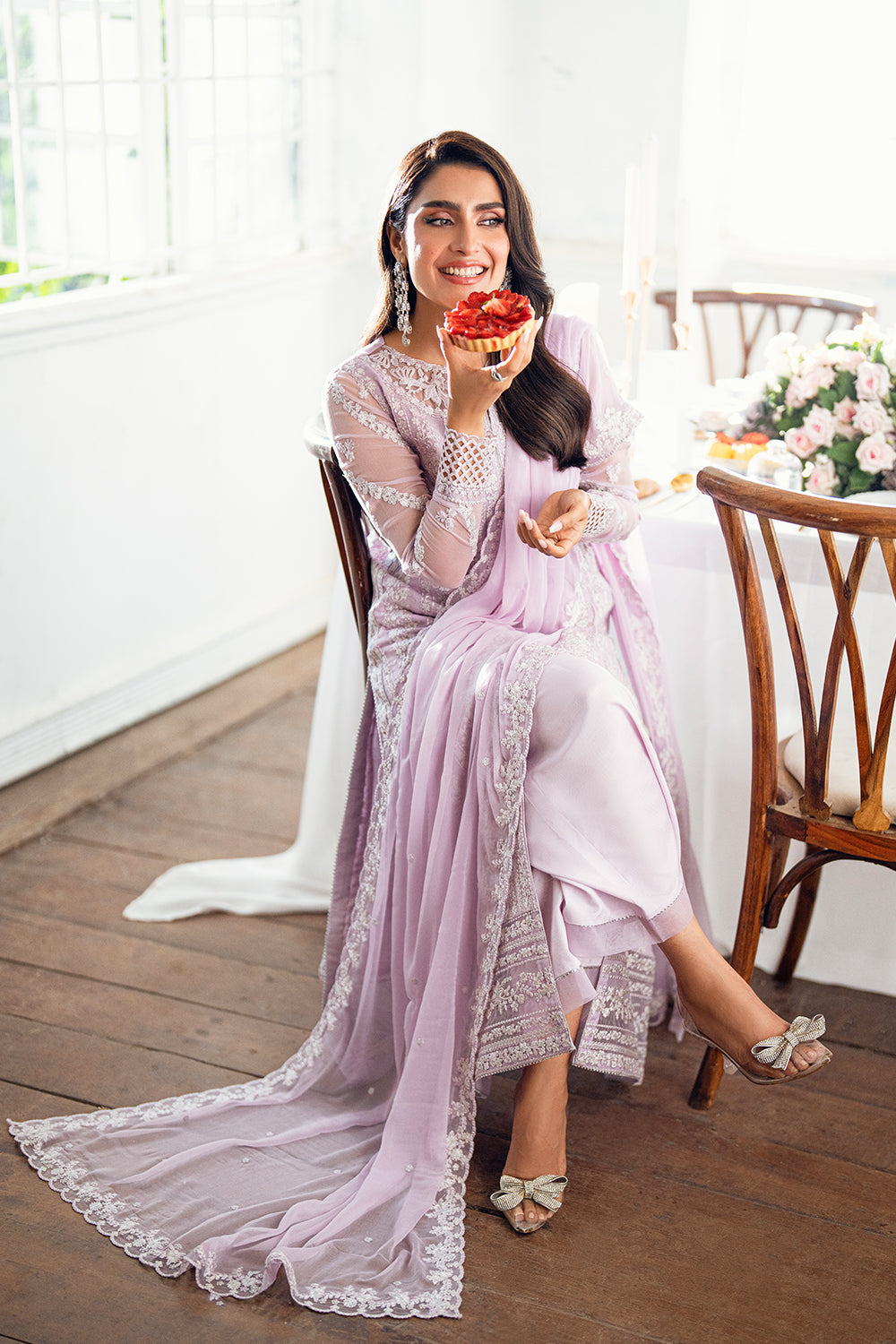 Azure Luxe'25 Embroidered Chiffon Unstitched 3pcs