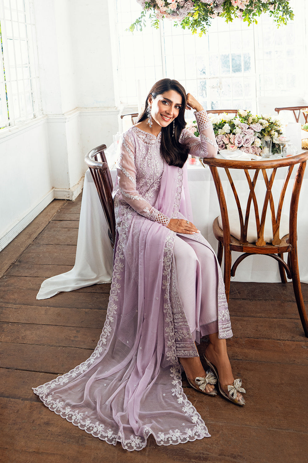 Azure Luxe'25 Embroidered Chiffon Unstitched 3pcs