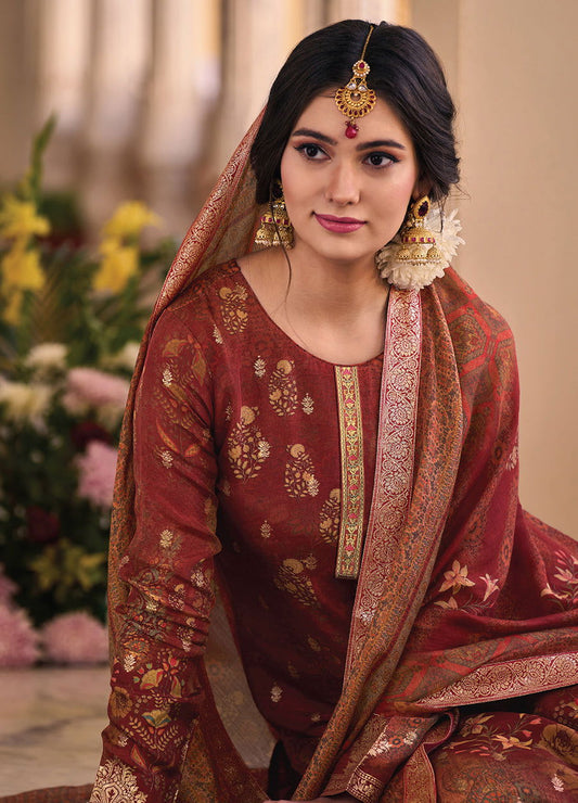 The Wild Simar Vol- 04 Unstitched 3pcs - Jotey