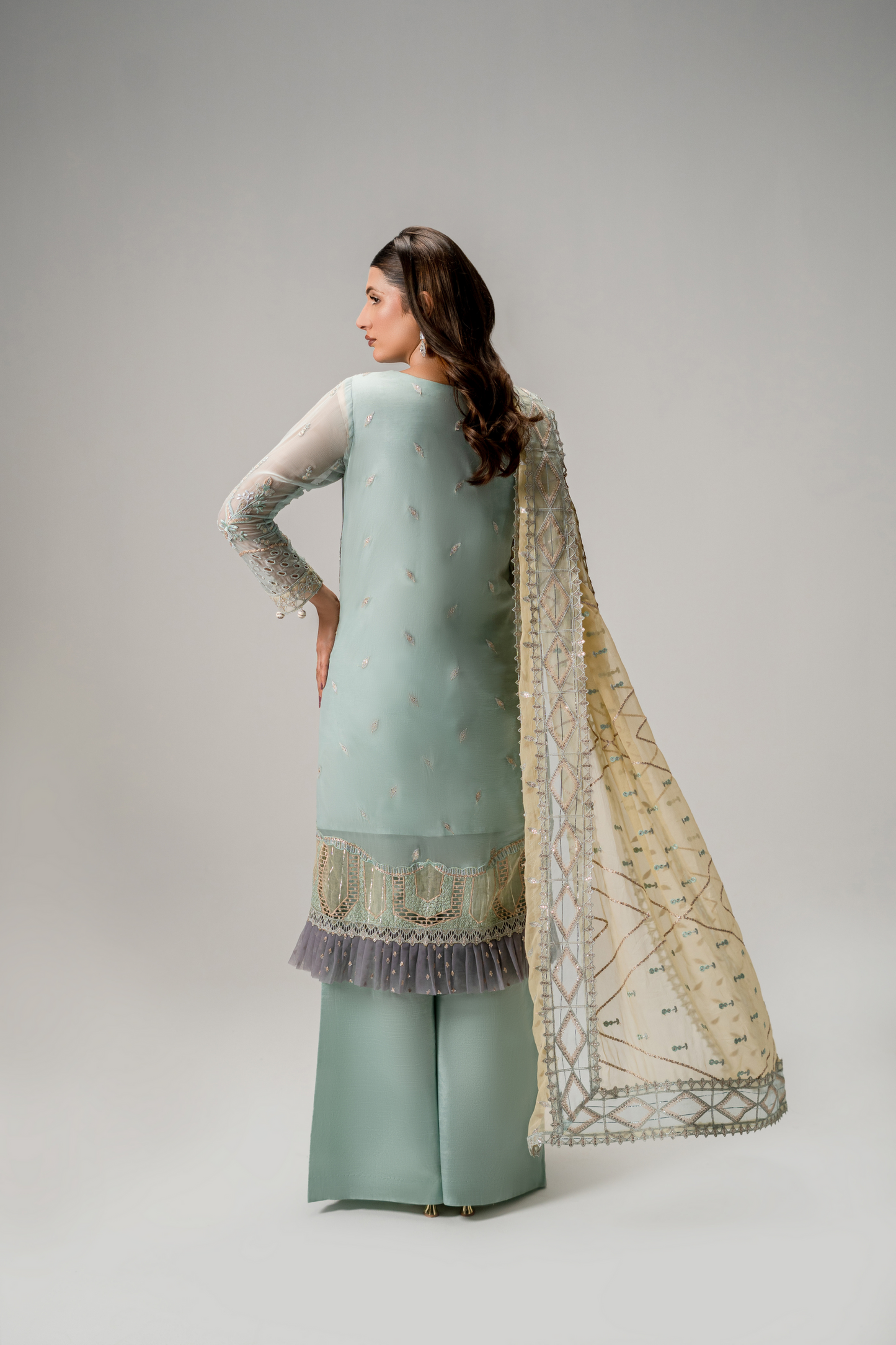 Zebtan Aura Vol-01 Embroidered Chiffon Unstitched 3pcs