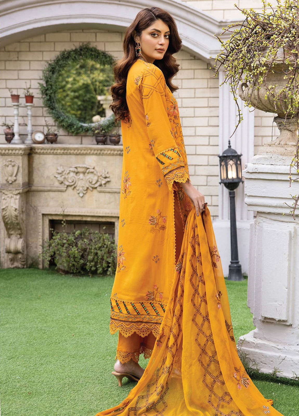 Valentina By Anaya Hoor Embroidered Swiss 3pcs - Jotey