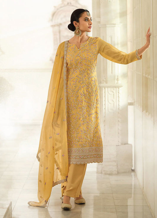 Vivek Vivanta Organza Unstitched 3pcs - Jotey