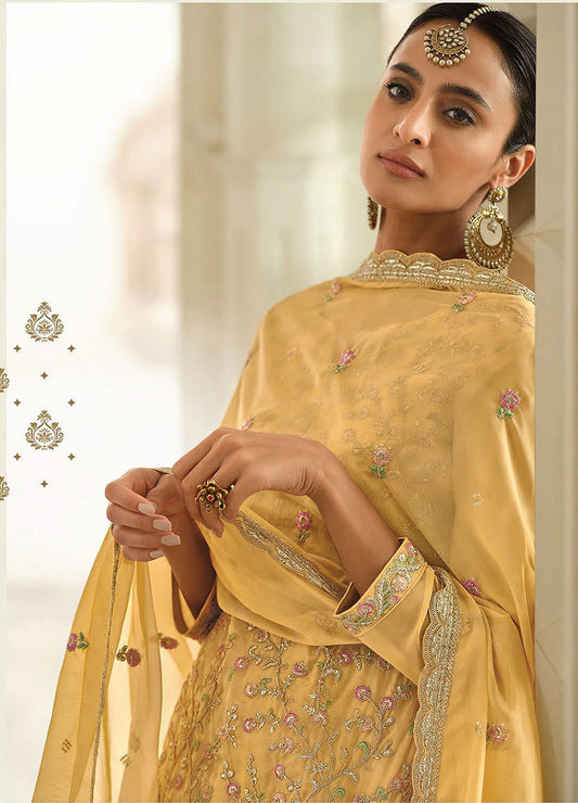 Vivek Vivanta Organza Unstitched 3pcs - Jotey