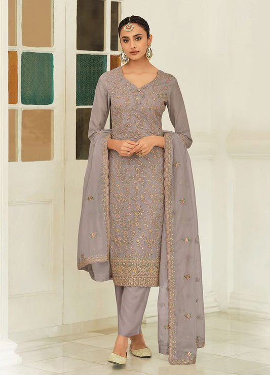 Vivek Vivanta Organza Unstitched 3pcs - Jotey