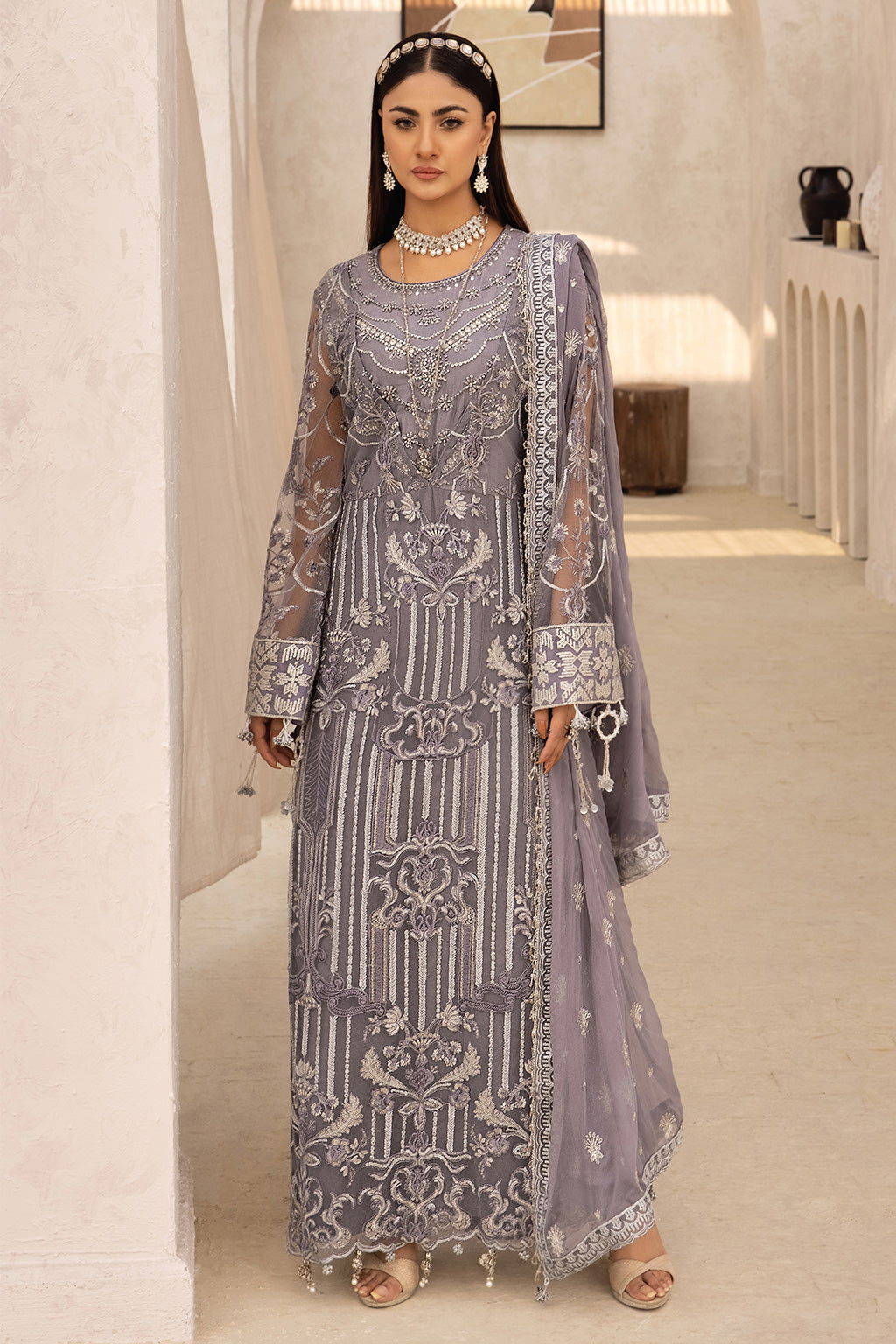 Zeenat Vol 18 Luxury EMB. Semi Stitched 3pcs - Jotey