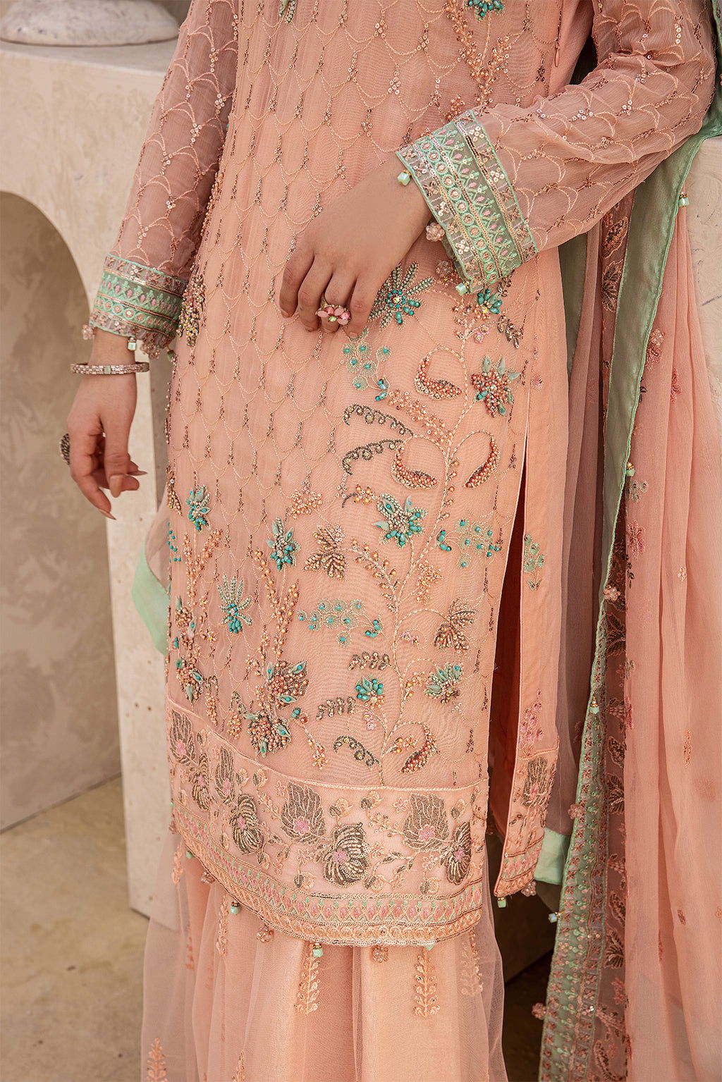 Zeenat Vol 18 Luxury EMB. Semi Stitched 3pcs - Jotey