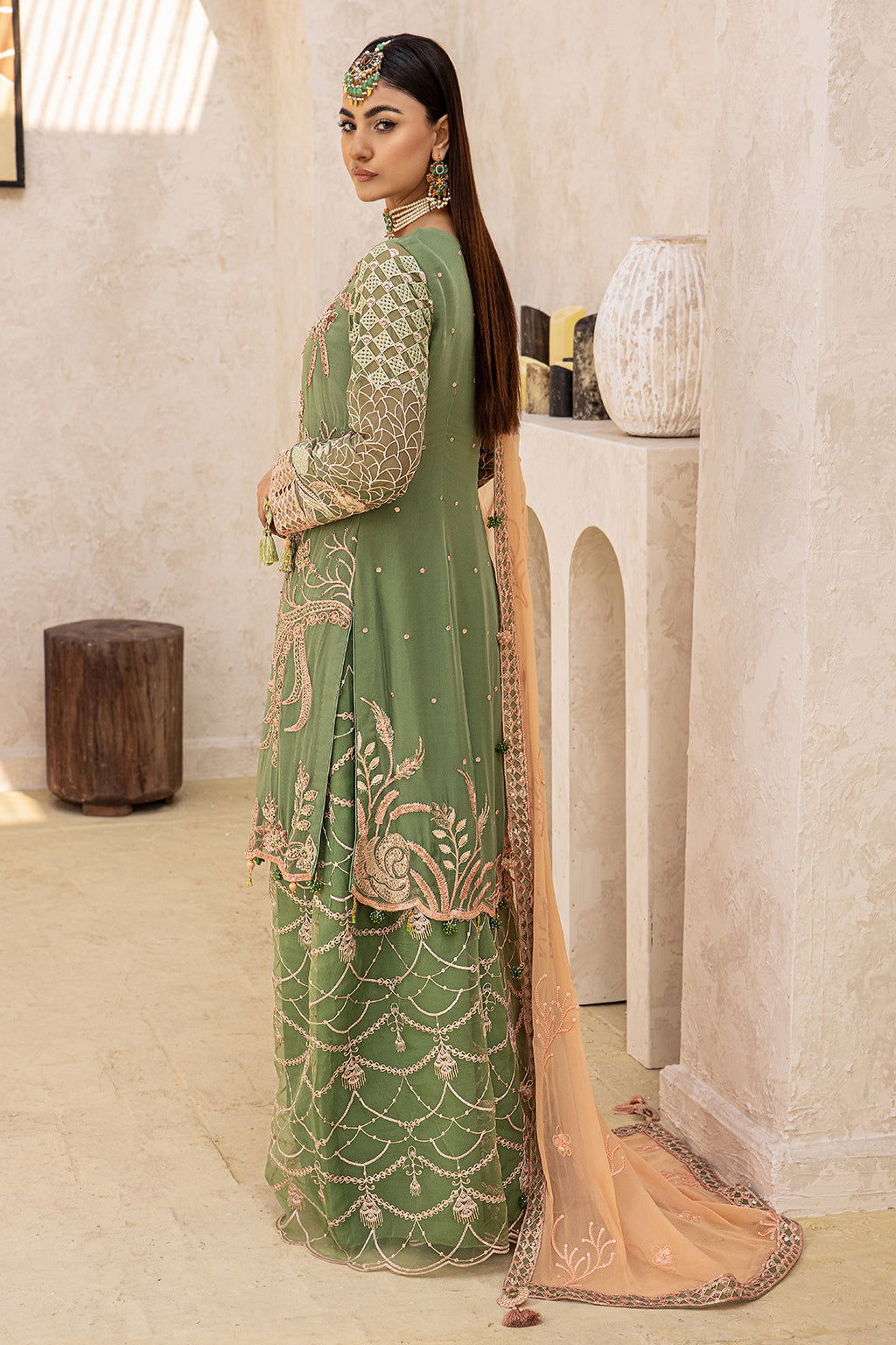 Zeenat Vol 18 Luxury  EMB. Semi Stitched 3pcs - Jotey