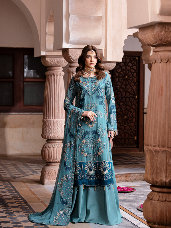 Zeenat Vol 19 Luxury EMB. Semi Stitched 3pcs - Jotey