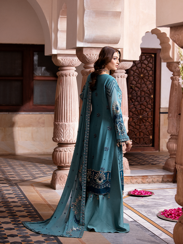 Zeenat Vol 19 Luxury EMB. Semi Stitched 3pcs - Jotey