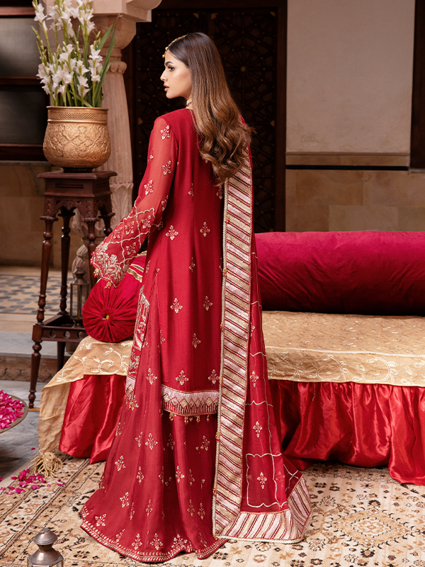 Zeenat Vol 19 Luxury EMB. Semi Stitched 3pcs - Jotey