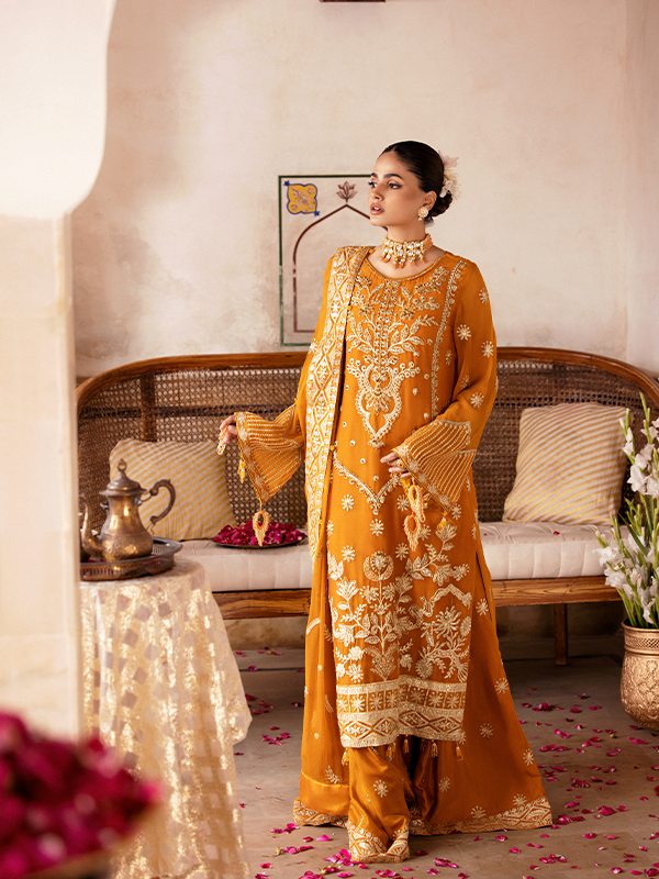 Zeenat Vol 19 Luxury EMB. Semi Stitched 3pcs - Jotey