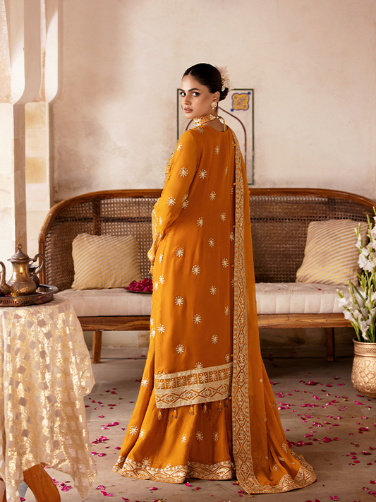 Zeenat Vol 19 Luxury EMB. Semi Stitched 3pcs - Jotey