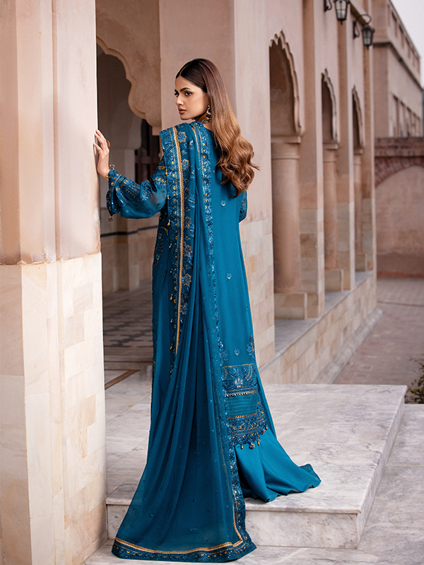 Zeenat Vol 19 Luxury EMB. Semi Stitched 3pcs - Jotey