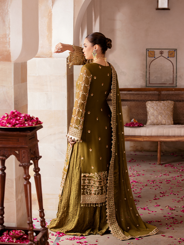 Zeenat Vol 19 Luxury EMB. Semi Stitched 3pcs - Jotey