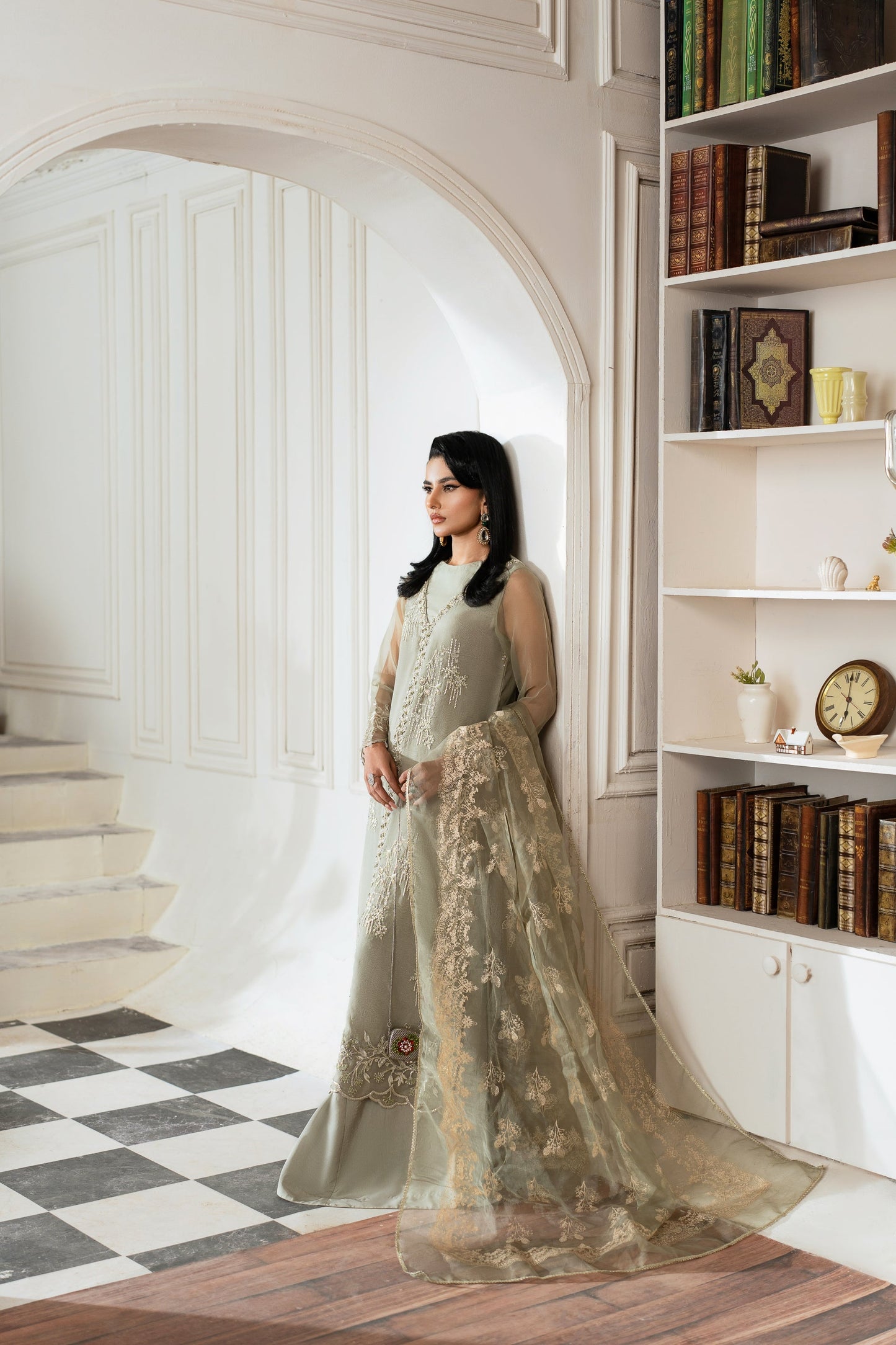 AZZAL MISHRI Luxury  Festive Embroidered Unstitched 3pcs