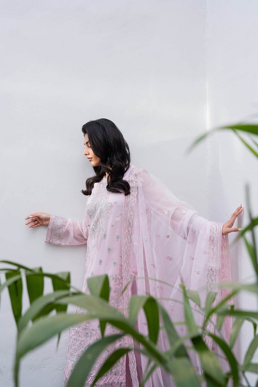 Tarz by Freesia Embroirdered Chiffon Unstitched 3 Piece - Jotey