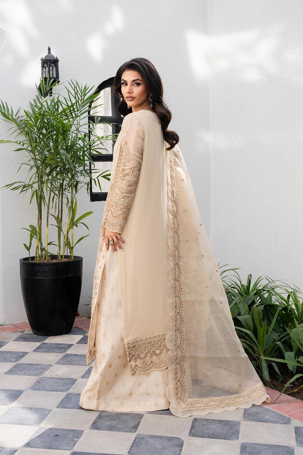Tarz by Freesia Embroirdered Chiffon Unstitched 3 Piece - Jotey