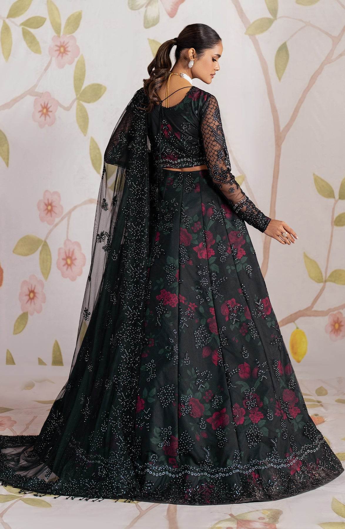 Shehnai By Zarif Embroidered Luxury Wedding Unstitched 3pcs - Jotey