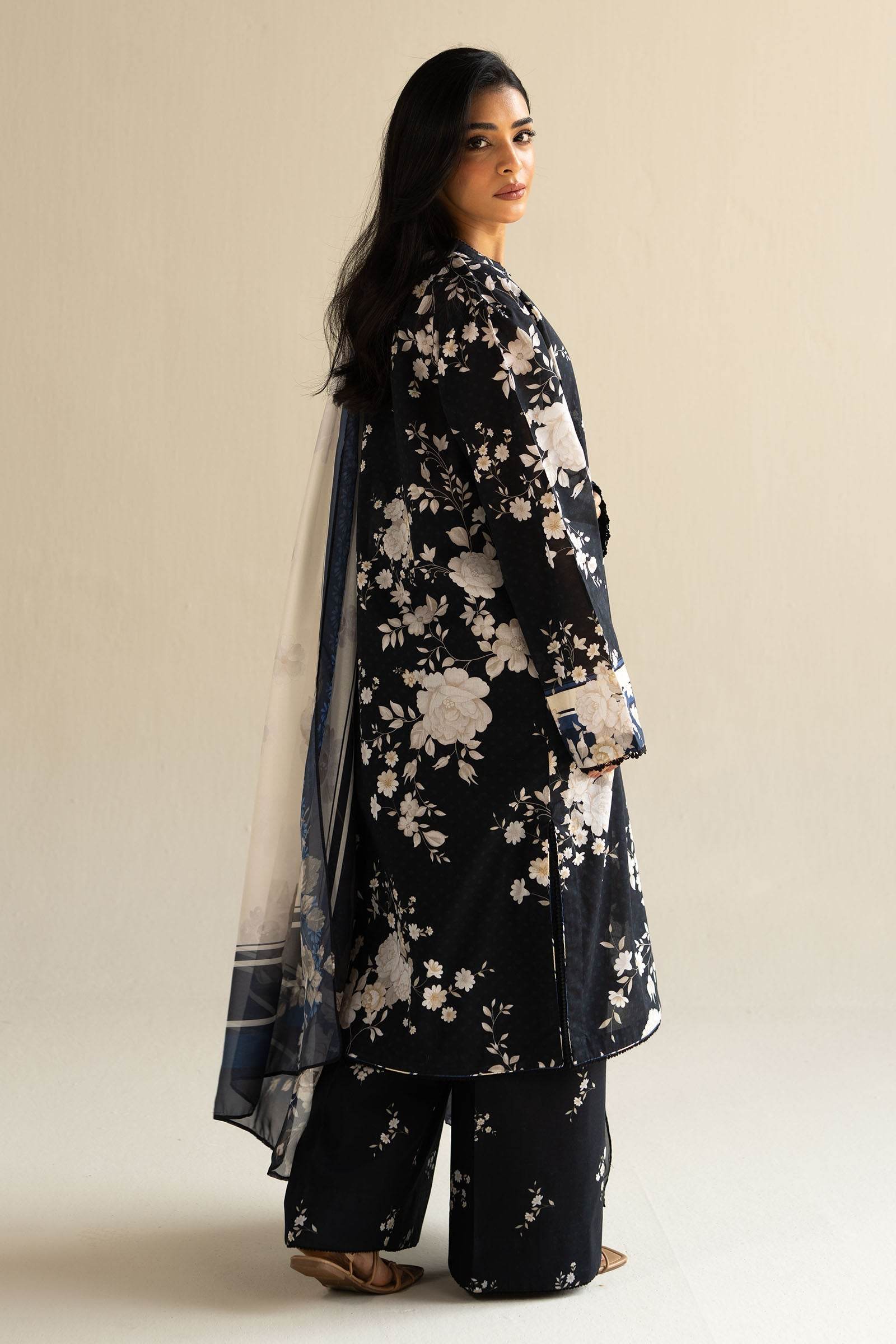 Coco By Zara Shahjahan Digital Printed Lawn Unstitched 3pcs - Jotey