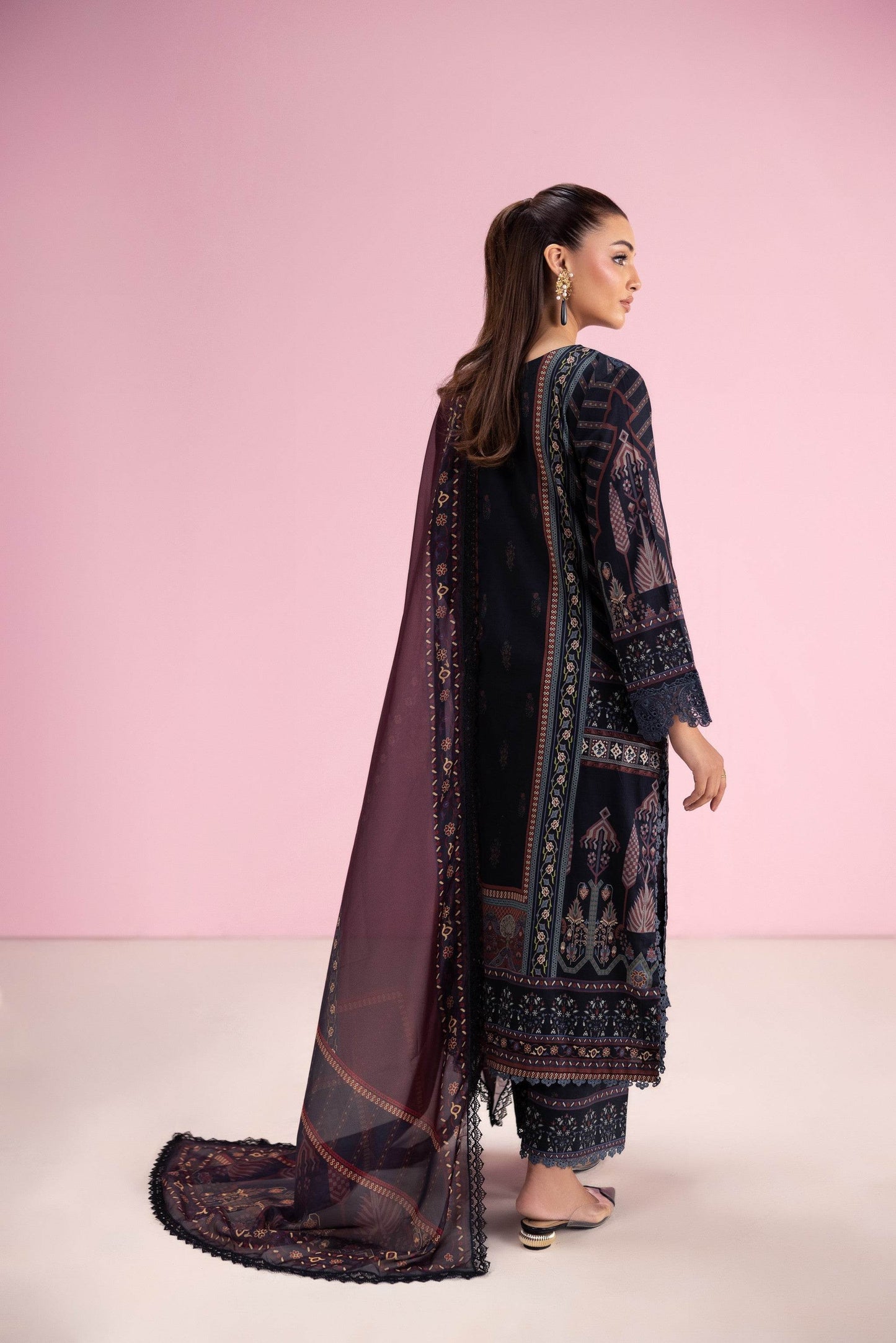 Aabyaan Eid Pret'25 Embroidered Stitched 3pcs - Jotey