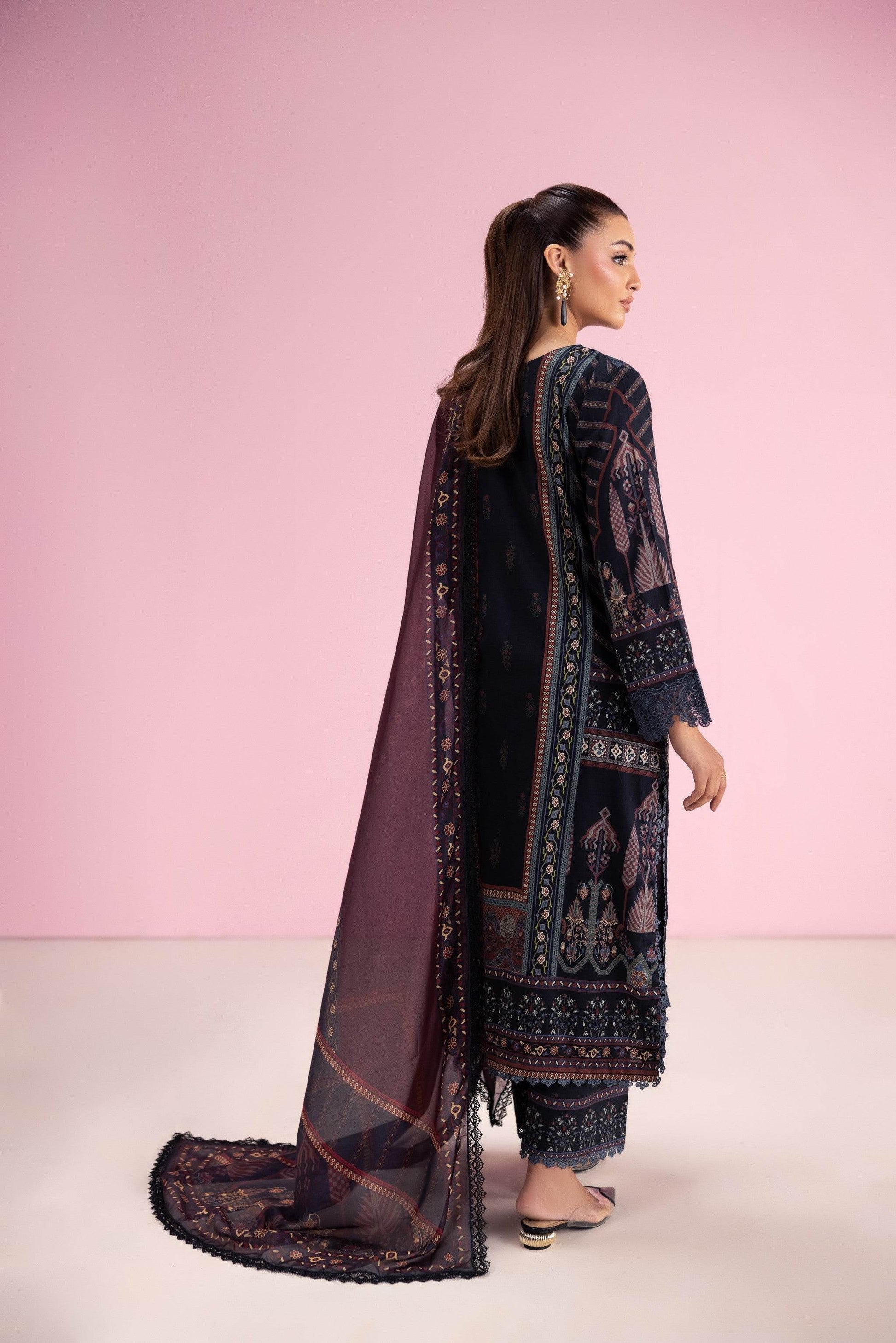 Aabyaan Eid Pret'25 Embroidered Stitched 3pcs - Jotey