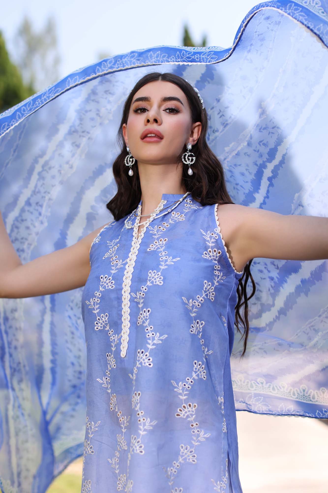 Noor By Saadia Asad Eid Luxe Printkari Embroidered Lawn Unstitched 3pcs