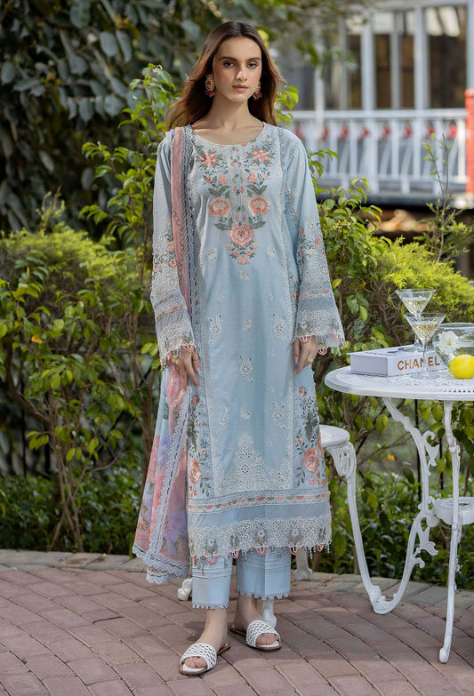 Adan's Libas Gardenia Embroiderd Unstitched Lawn 3 Piece