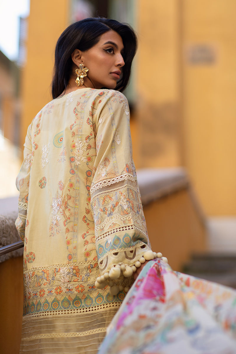 Zoha By Ansab Jahangir Embroidered Luxury Lawn'25 Unstitched 3pcs